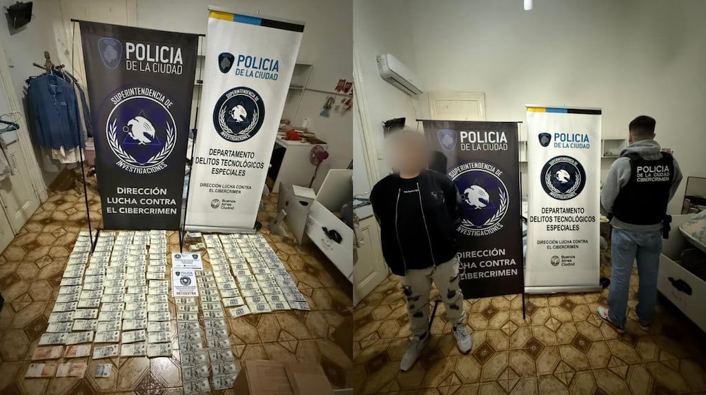 Parte del dinero secuestrado en el allanamiento de Monserrat